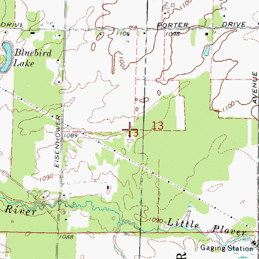 Topographic Map of Portage County, WI