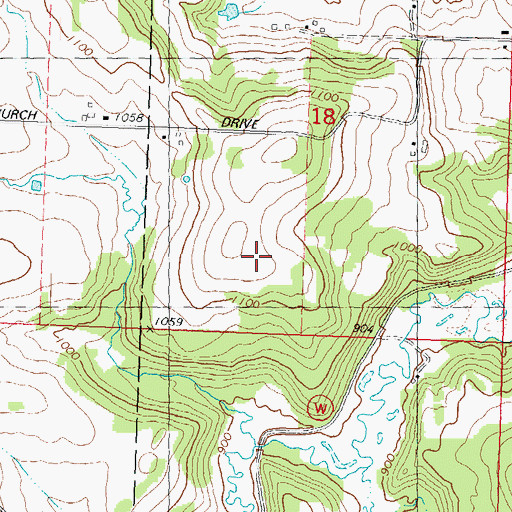 Topographic Map of Sauk County, WI