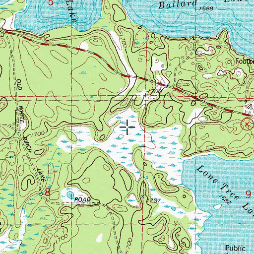 Topographic Map of Vilas County, WI