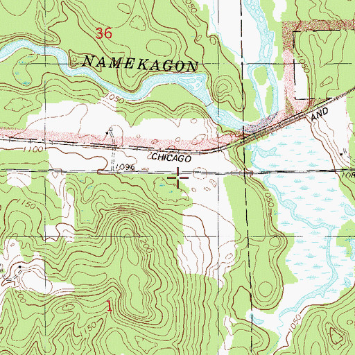 Topographic Map of Washburn County, WI