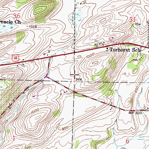 Topographic Map of Waukesha County, WI
