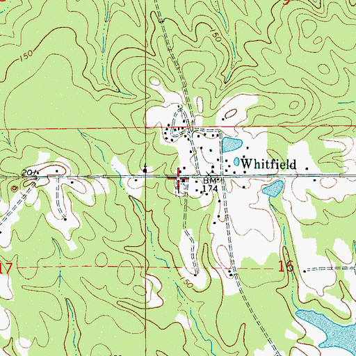 Topographic Map of Ebenezer Baptist Church, AL