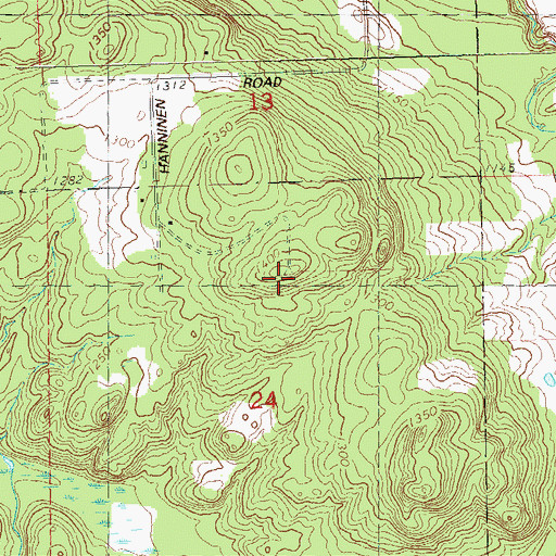 Topographic Map of Marengo Lookout Tower, WI