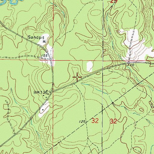 Topographic Map of Saint Matthew Baptist Church, AL