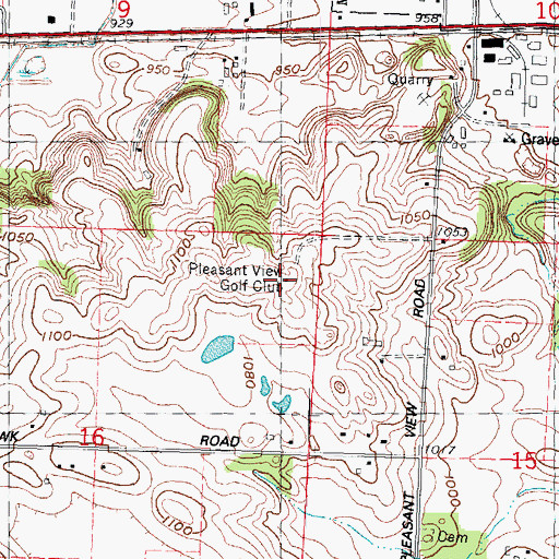 Topographic Map of Pleasant View Golf Club, WI