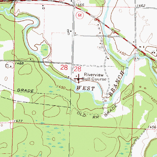 Topographic Map of Riverview Golf Course, WI