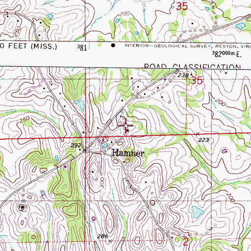 Topographic Map of Sun Light Baptist Church, AL