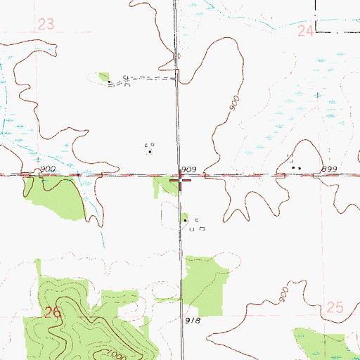 Topographic Map of Ney School (historical), WI
