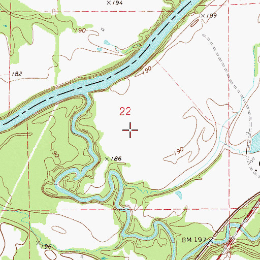 Topographic Map of Autossee (historical), AL