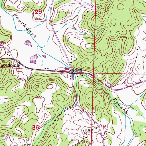 Topographic Map of Averys Store (historical), AL