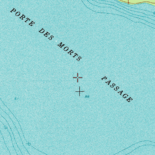 Topographic Map of Porte des Morts, WI