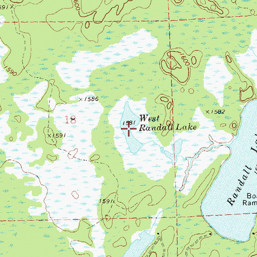 Topographic Map of West Randall Lake, WI
