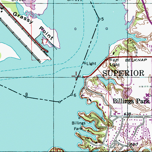 Topographic Map of Arrowhead Bridge, WI