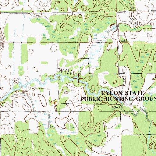 Topographic Map of Black Brook, WI