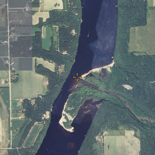 Aerial/Satellite Image of Kinnickinnic River, WI