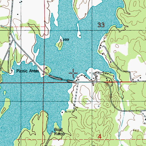 Topographic Map of Robertsons Mill (historical), AL