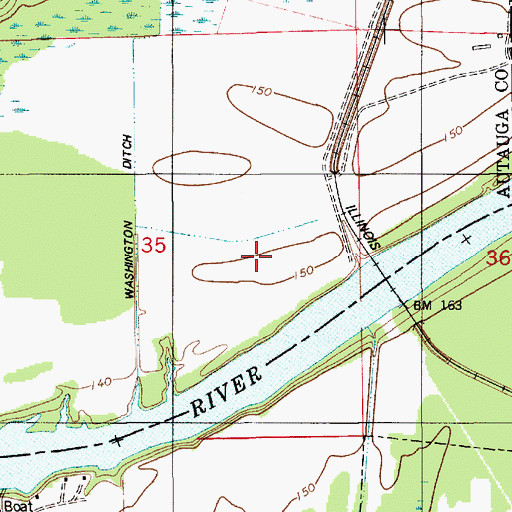 Topographic Map of Autauga (historical), AL