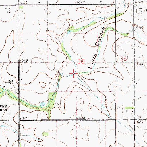 Topographic Map of South Branch Kinnickinnic River, WI