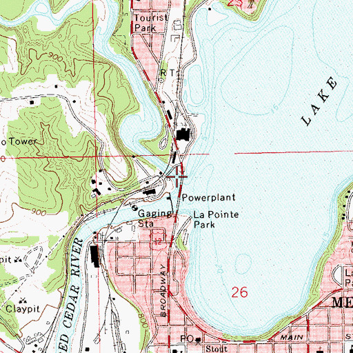 Topographic Map of Wilson Creek, WI