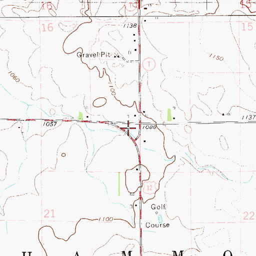 Topographic Map of Hammond Central School (historical), WI