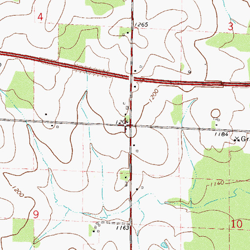 Topographic Map of Hoover School (historical), WI