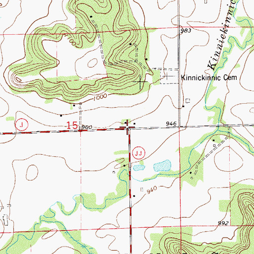 Topographic Map of Kinnickinnic Church (historical), WI
