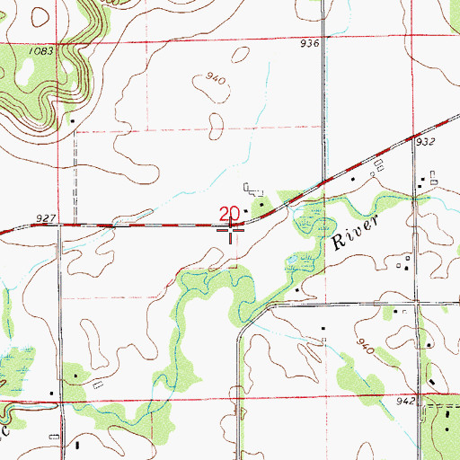 Topographic Map of Nineteen Hundred School (historical), WI