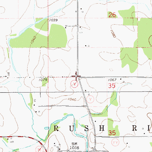 Topographic Map of North Centerville School (historical), WI