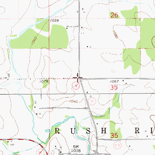 Topographic Map of North Centerville School (historical), WI