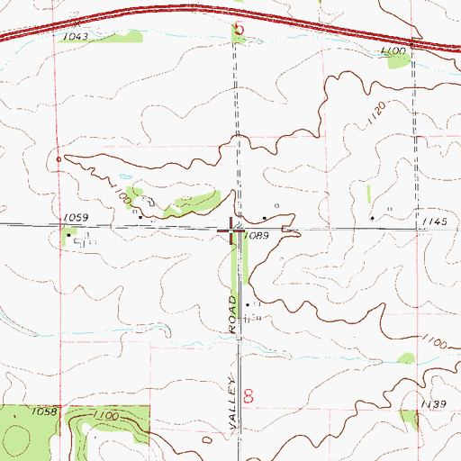 Topographic Map of North Valley School (historical), WI
