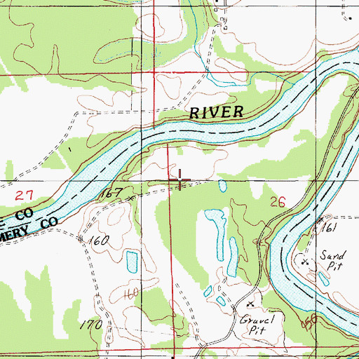 Topographic Map of Sawanogi (historical), AL