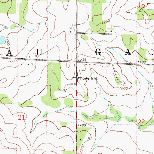 Topographic Map of Pleasant Grove School (historical), WI