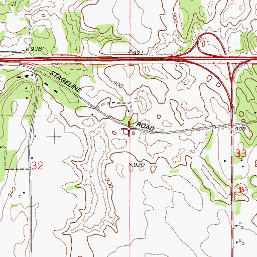 Topographic Map of Prairie Lawn School (historical), WI