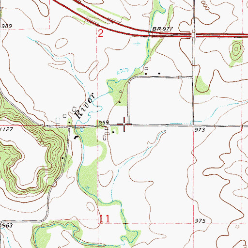 Topographic Map of Trout Brook School (historical), WI