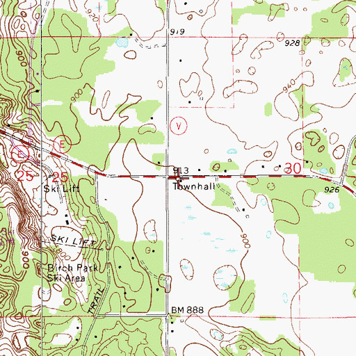 Topographic Map of Elm Park School (historical), WI