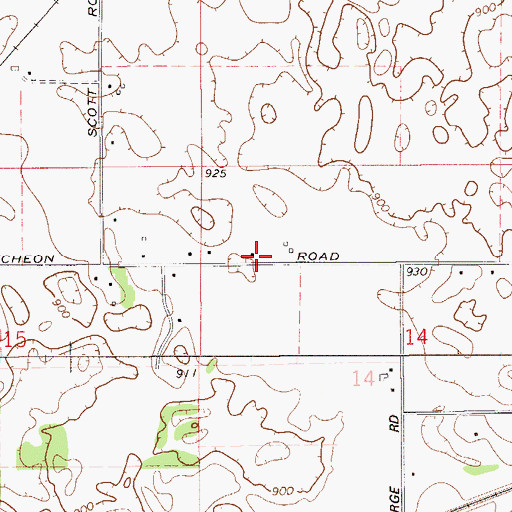 Topographic Map of Fairview School (historical), WI