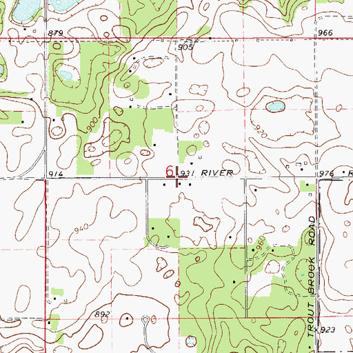 Topographic Map of McKinley School (historical), WI