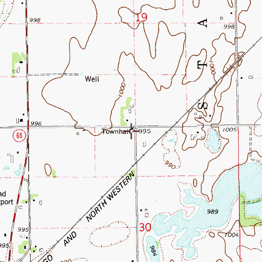 Topographic Map of Prairie View School (historical), WI