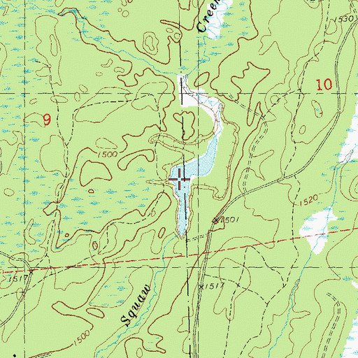 Topographic Map of Lower Squaw Creek Waterfowl Area, WI