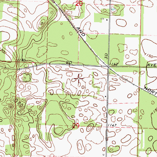 Topographic Map of Swan Field, WI