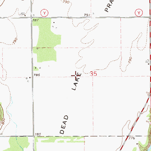 Topographic Map of Rutherford Airport, WI