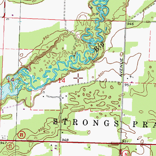 Topographic Map of Zanadu Airport (historical), WI