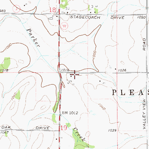 Topographic Map of Rush River Airport, WI
