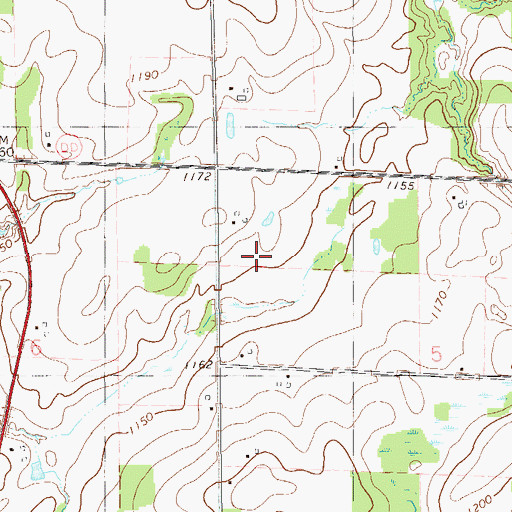 Topographic Map of Kanten Field Airport (historical), WI