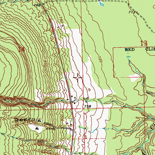 Topographic Map of Petit Cache Airport, WI
