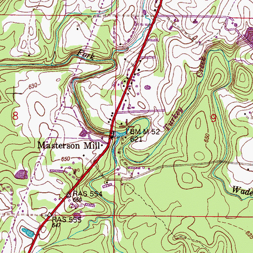 Topographic Map of Turkey Creek, AL