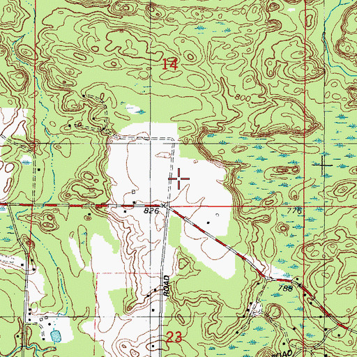 Topographic Map of Shangrila Airport, WI
