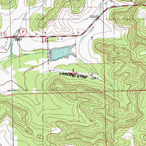 Topographic Map of Lewis Airport, WI