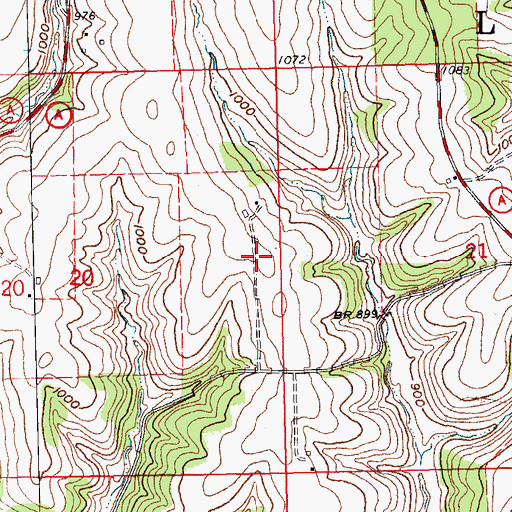 Topographic Map of C Jeidy Farms Airport, WI