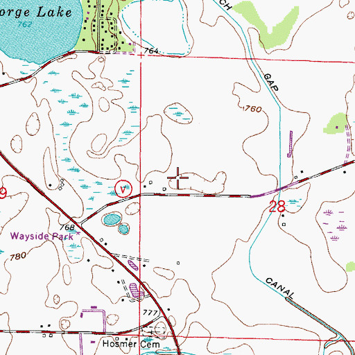Topographic Map of Winfield Airport, WI